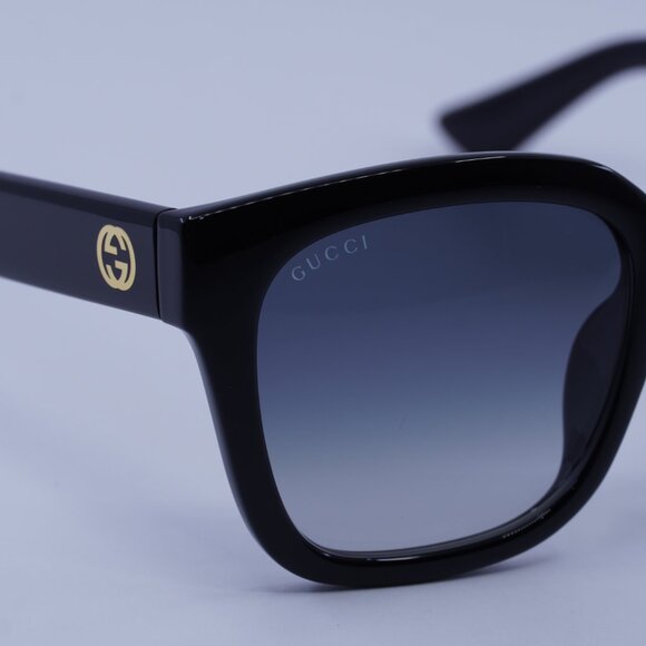 Gucci GG1338SK 003 Sunglasses Black Square Frame, Grey Gradient Lenses main image 8